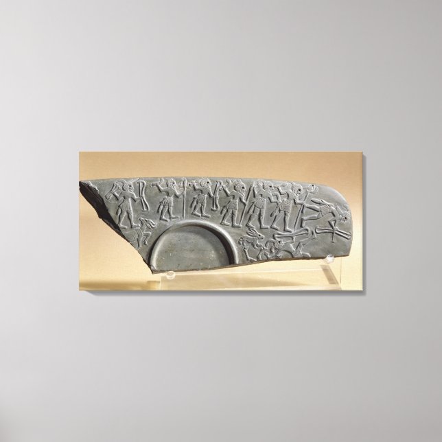 Lienzo Fragmento de la paleta de cazadores (Anverso)