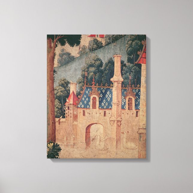 Lienzo Fragmento de un tapiz medieval (Anverso)