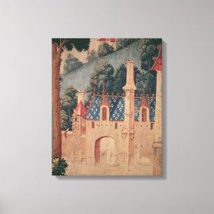 Lienzo Fragmento de una tapicería medieval