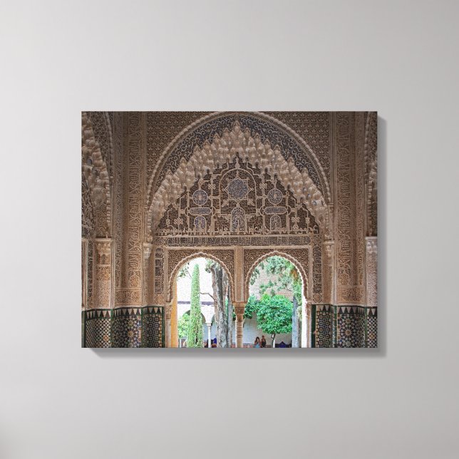 Lienzo Fragmento del diseño de la Alhambra. (Anverso)