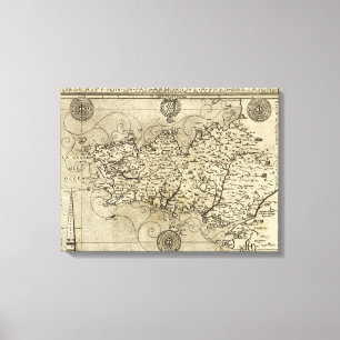 Lienzo FrancePanoramic MapFrance