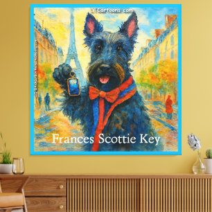Lienzo Frances Scottie Key: El Himno Adorable