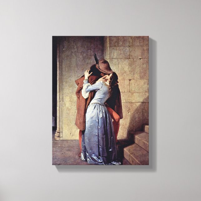Lienzo Francesco Hayez - El beso (Anverso)