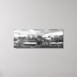 Lienzo Francia, A Weir en el río Mayenne (versión 2)