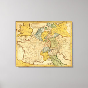 Lienzo Francia, Alemania, Países Bajos, Suiza