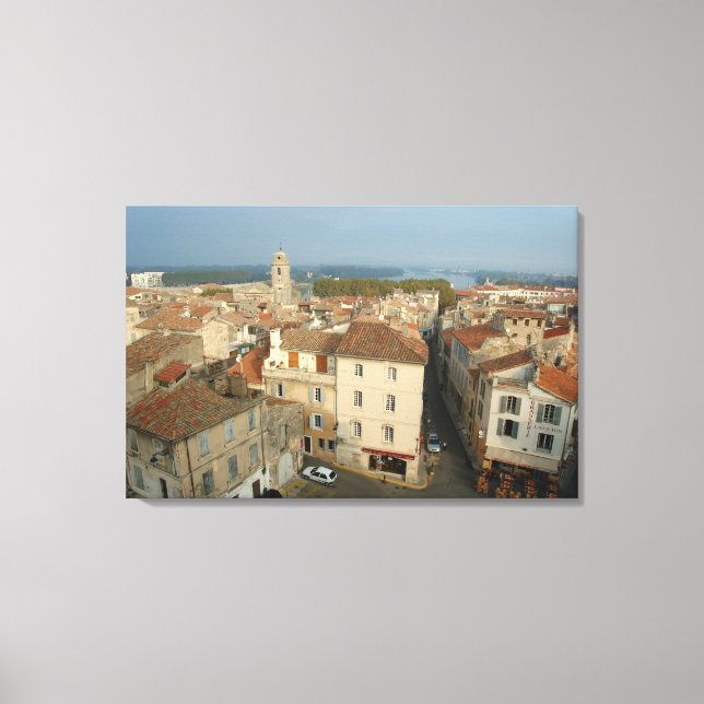 Lienzo Francia, Arles, Provenza, vistas a la ciudad desde (Anverso)