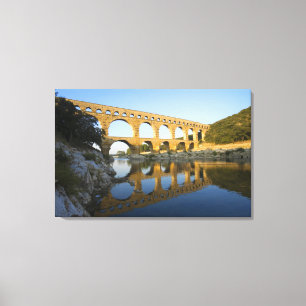 Lienzo Francia, Aviñón. El acueducto romano Pont du Gard