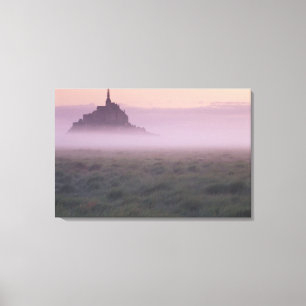 Lienzo FRANCIA, Normandía Mont St. Michel. Niebla matutin
