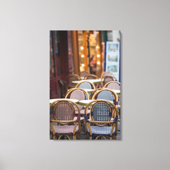 Lienzo FRANCIA, PARÍS, Montmartre: Place du Tertre, Cafe  (Anverso)