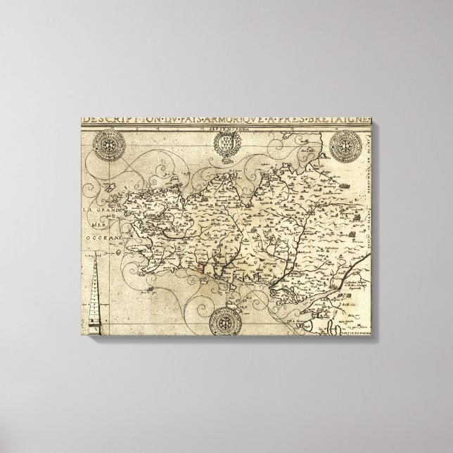 Lienzo FranciaMapa PanorámicoFrancia (Anverso)