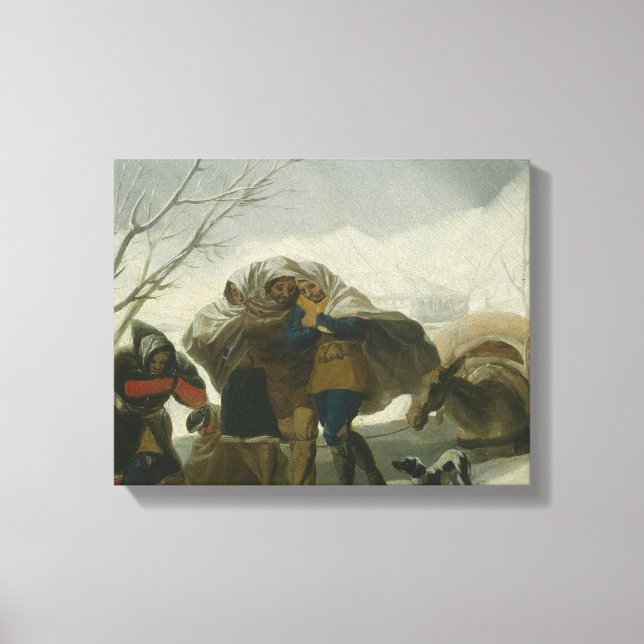 Lienzo Francisco Goya - Escena de invierno (Anverso)
