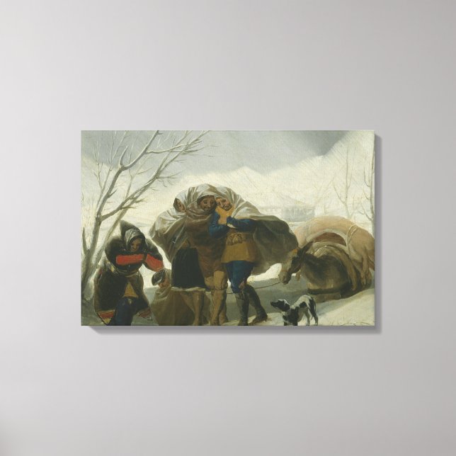 Lienzo Francisco Goya - Escena de invierno (Anverso)