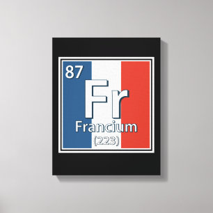 Lienzo Francium - Francia Bandera Ciencia Francesa
