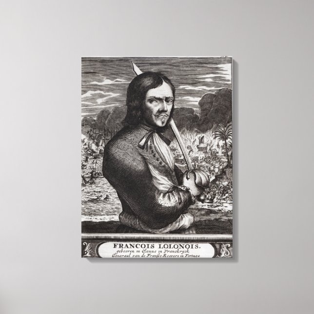 Lienzo Francois Lolonois, general de los franceses (Anverso)