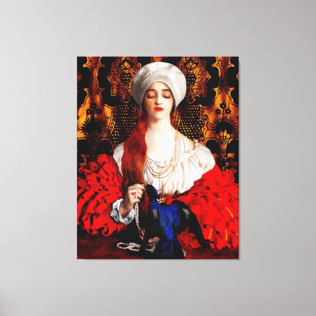 LIENZO FRANK CADOGAN COWPER - LA AVE AZUL - 1918 - (Anverso)