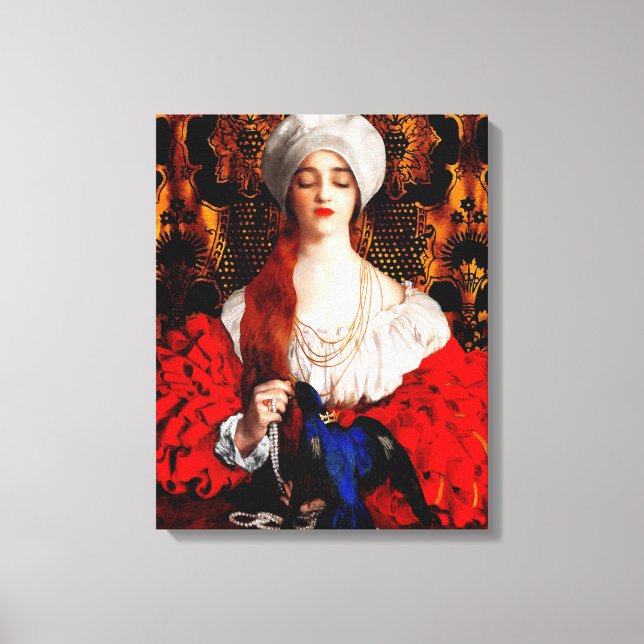 LIENZO FRANK CADOGAN COWPER - LA AVE AZUL - 1918 - (Anverso)