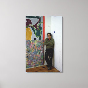 Lienzo Frank Stella al lado de uno el suyo trabaja