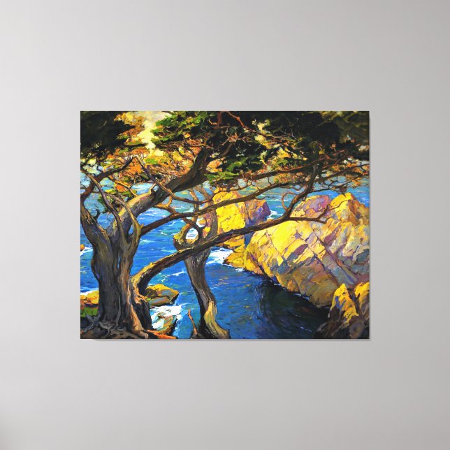 Lienzo Franz Bischoff - Árboles nacidos de Cleft, Montere (Anverso)