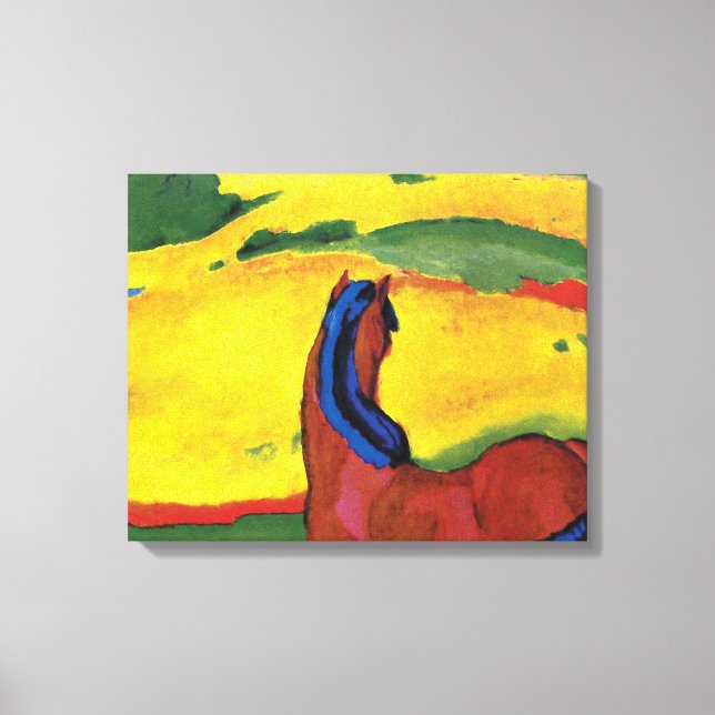Lienzo Franz Marc - Caballo en un paisaje (Anverso)