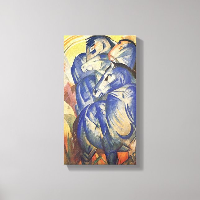 Lienzo Franz Marc La Torre de los Caballos Azules (Anverso)