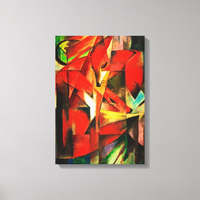 Lienzo Franz Marc The Foxes Rojo Fox Expressionismo Alemá (Anverso)