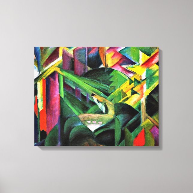 Lienzo Franz Marc - Venado en un Jardín Monasterio (Anverso)