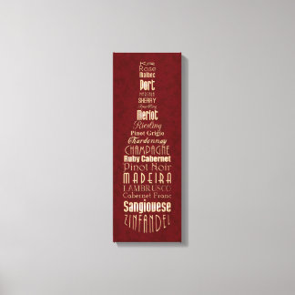 Lienzo Frasco de Wine Words