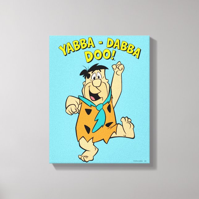 Lienzo Fred Flintstone Yabba-Dabba Doo! (Anverso)