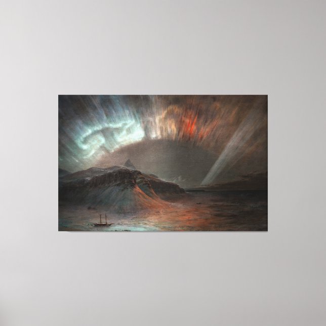Lienzo Frederic Edwin Church - Aurora Borealis  (Anverso)
