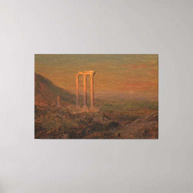 Lienzo Frederic Edwin Church - Classical Ruins, Syria  (Anverso)