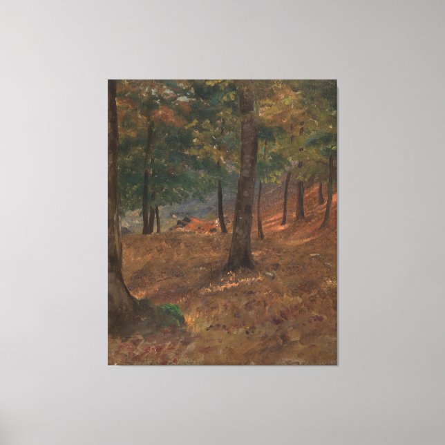 Lienzo Frederic Edwin Church - Escena del bosque (Anverso)