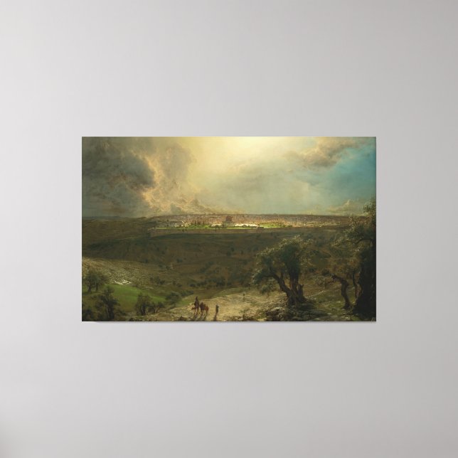 Lienzo Frederic Edwin Church - Jerusalén desde el Monte o (Anverso)