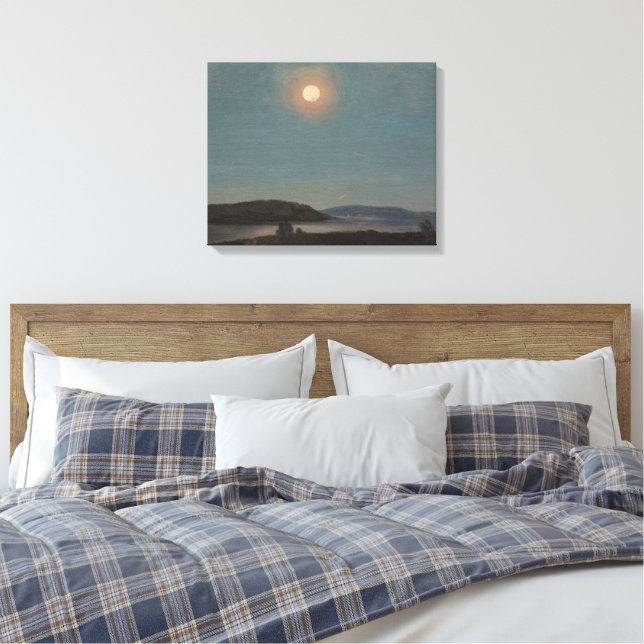 Lienzo Frederic Edwin Church - Sol o luna saliendo sobre  (Insitu(Dormitorio))