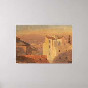 Lienzo Frederic Edwin Church - Tejados, Roma, Italia