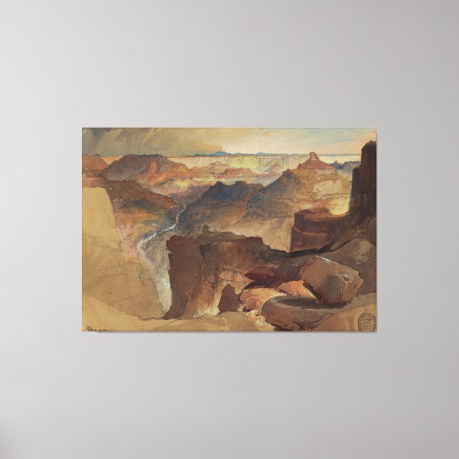 Lienzo Frederic Edwin Church - View from Powell's Plateau (Anverso)