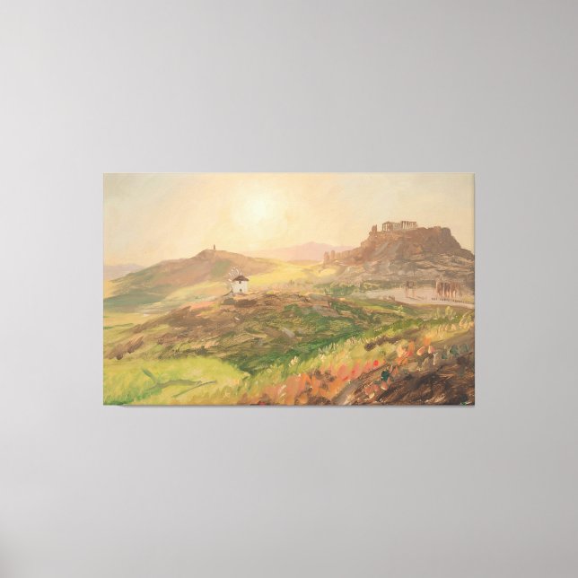 Lienzo Frederic Edwin Church - View of the Acropolis (Anverso)