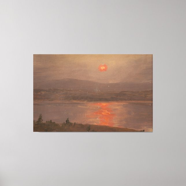 Lienzo Frederic Edwin Church - Vista a través del Hudson (Anverso)