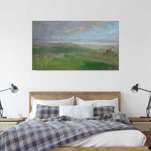 Lienzo Frederic Edwin Church - Vista de verano, Valle del (Insitu(Dormitorio))
