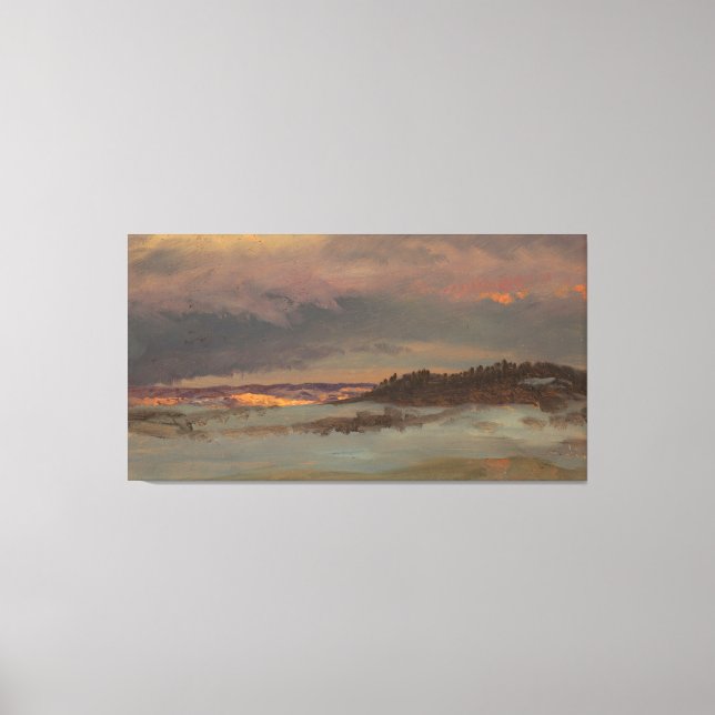 Lienzo Frederic Edwin Church - Watch Tower in Italy (Anverso)