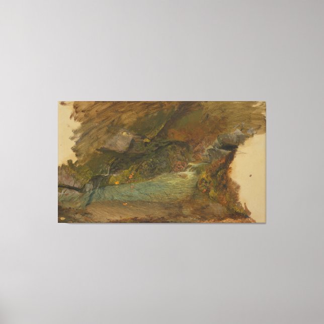 Lienzo Frederic Edwin Church - Woodland Scene (Anverso)