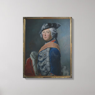 Lienzo Frederick II el grande de Prusia, después de 1753