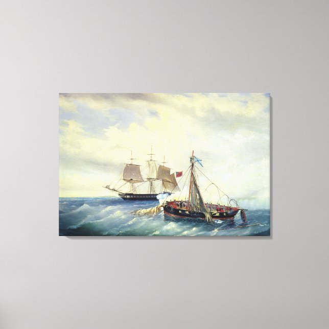 Lienzo Frente a la costa de la isla de Nargen (Anverso)