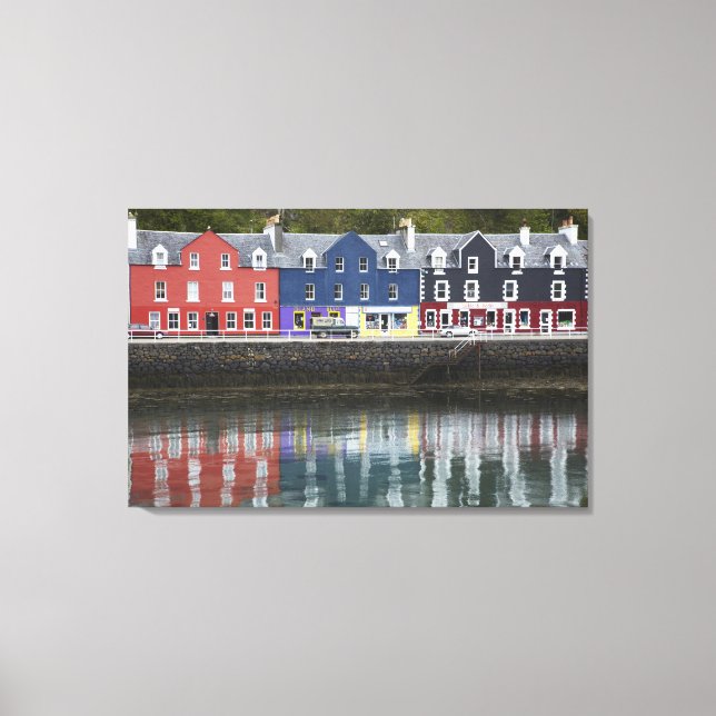 Lienzo Frente al mar, Tobermory, Isla de Mull, Escocia, (Anverso)
