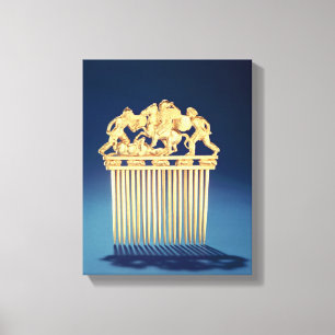 Lienzo Frente de un peine de Scythian