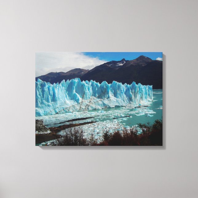 Lienzo Frente Del Glaciar Perito Moreno En Los Andes (Anverso)