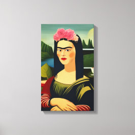 Lienzo Frida Kahlo como Mona Lisa