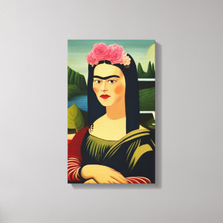Lienzo Frida Kahlo como Mona Lisa