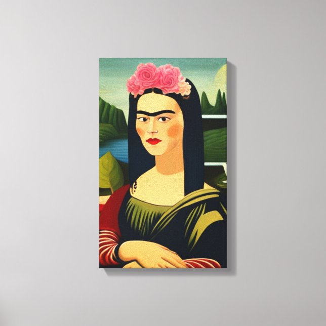 Lienzo Frida Kahlo como Mona Lisa (Anverso)