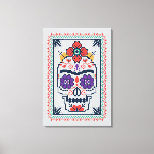 Lienzo Frida Kahlo el   Calavera