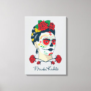 Lienzo Frida Kahlo el   El Día de los Muertos